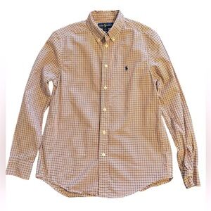 Boys Polo Ralph Lauren Gingham Button Down Shirt | Large 14/16